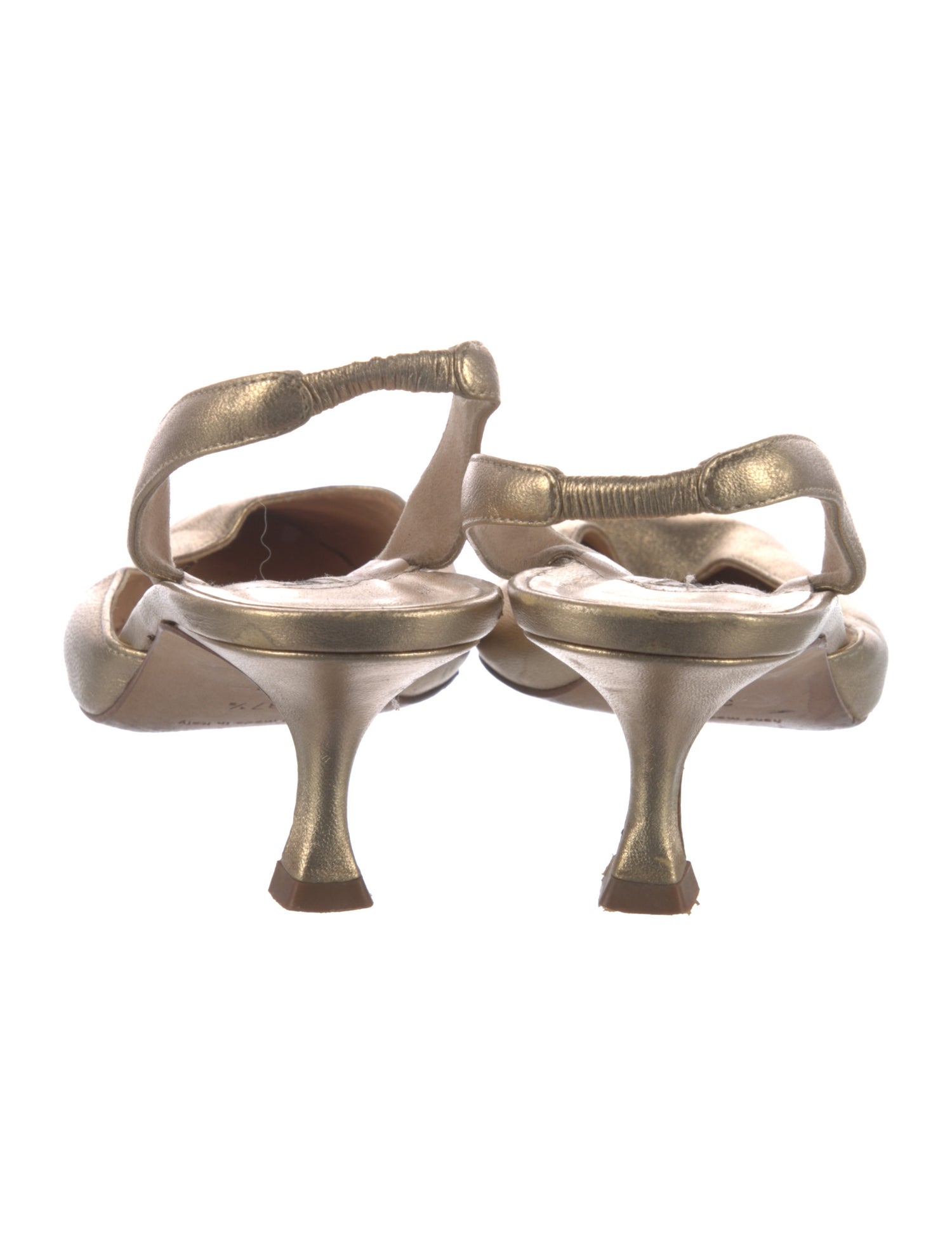 Manolo Blahnik Leather Slingback Pumps